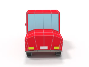 low poly cartoon car 3D Model