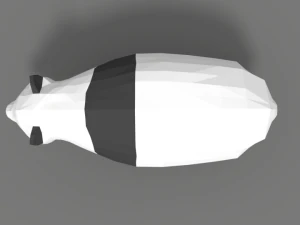 panda dei cartoni animati a basso numero di poli Modello 3D