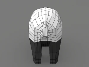 panda dei cartoni animati a basso numero di poli Modello 3D