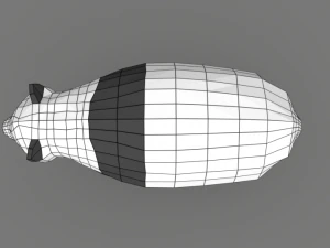panda dei cartoni animati a basso numero di poli Modello 3D