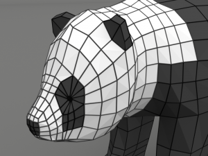 low poly cartoon panda Modèle 3D