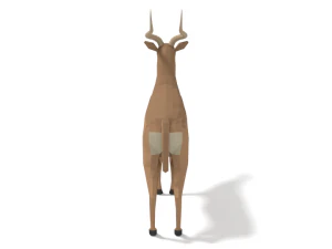 low poly cartoon impala antelope 3D Model