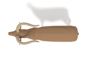 low poly cartoon impala antelope Modelo 3D