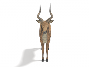 low poly cartoon impala antelope Modelo 3D