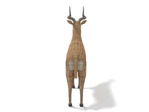 low poly cartoon impala antelope Modelo 3D