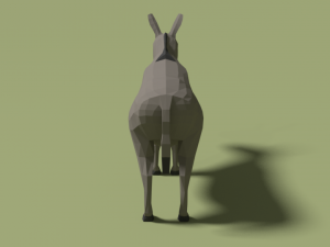 low poly cartoon donkey 3D Модель