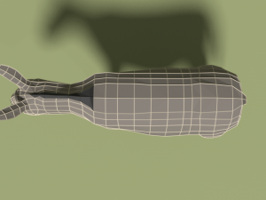 low poly cartoon donkey 3D Модель