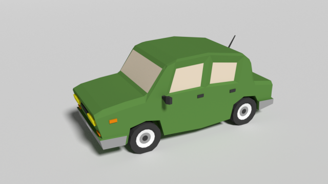 low poly cartoon car 3D Model .c4d .max .obj .3ds .fbx .stl .blend 