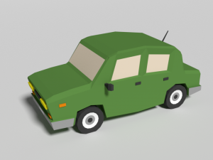 low poly cartoon car Modelo 3D