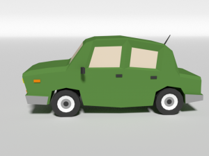 low poly cartoon car 3D Model