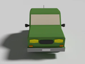 low poly cartoon car 3D Model
