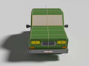 low poly cartoon car 3D Model