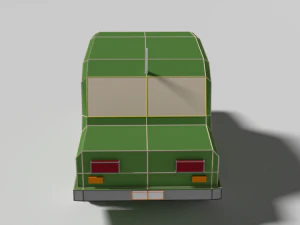 low poly cartoon car 3D Model