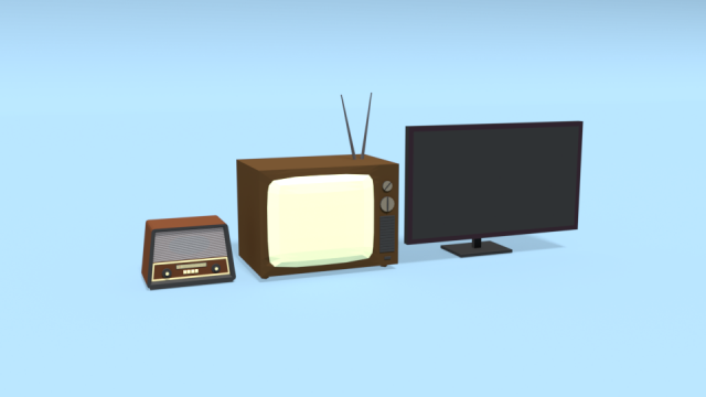 low poly cartoon modern tv - retro tv - retro radio pack 3D 모델 .c4d .max .obj .3ds .fbx .stl .blend 