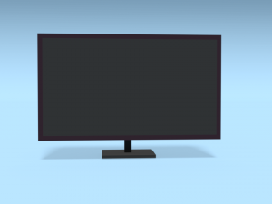 low poly cartoon modern tv - retro tv - retro radio pack 3D 모델