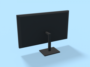 low poly cartoon modern tv - retro tv - retro radio pack 3D 모델