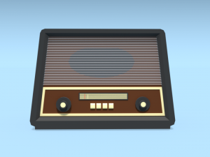 low poly cartoon modern tv - retro tv - retro radio pack 3D 모델