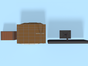 low poly cartoon modern tv - retro tv - retro radio pack 3D 모델