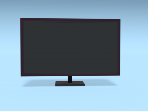 low poly cartoon modern tv - retro tv - retro radio pack 3D 모델