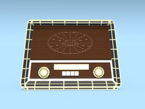low poly cartoon modern tv - retro tv - retro radio pack 3D 모델