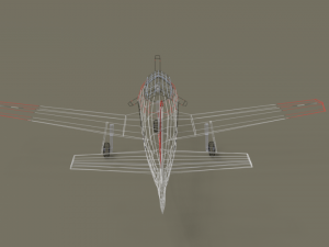 low poly t-28 trojan training airplane Model 3D