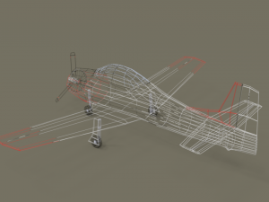 low poly t-28 trojan training airplane Model 3D