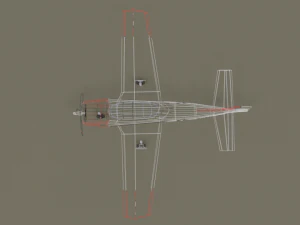 low poly t-28 trojan training airplane 3D Model