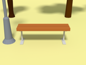 low poly cartoon park assets pack 3D-Modell