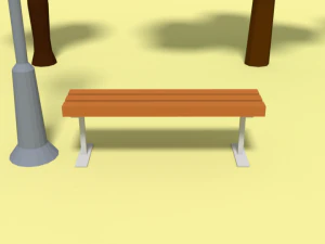 low poly cartoon park assets pack 3D Model
