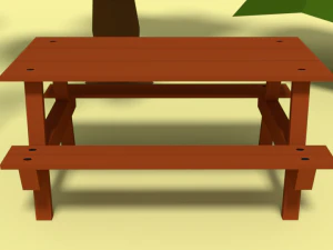 low poly cartoon park assets pack 3D Model