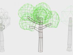 low poly cartoon park assets pack 3D-Modell