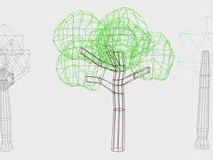 low poly cartoon park assets pack 3D Model