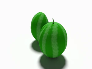 laag poly cartoon watermeloen 3D Model