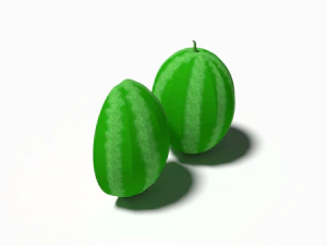 laag poly cartoon watermeloen 3D Model