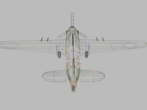 low poly hawker hurricane mk ii ww2 airplane Modello 3D