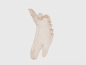 low poly unicorn wooden silhouette head decorative object Modello 3D