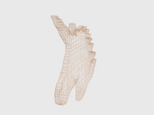 low poly unicorn wooden silhouette head decorative object 3D Model
