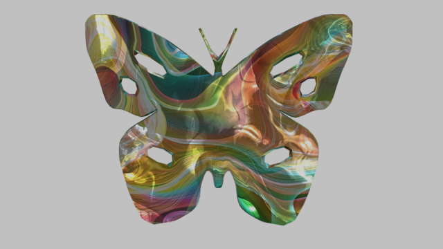 low poly butterfly silhouette decorative object 3D Model .c4d .max .obj .3ds .fbx .stl .blend 