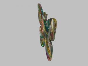 low poly butterfly silhouette decorative object 3D Model