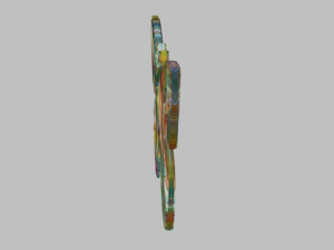 low poly butterfly silhouette decorative object 3D Model