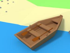 low poly cartoon lighthouse island scene Modelo 3D