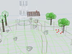 low poly cartoon lighthouse island scene Modelo 3D