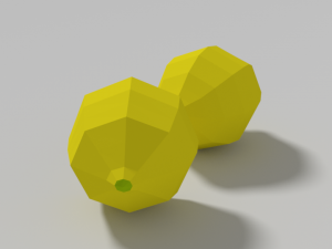 low poly cartoon lemon 3D Model