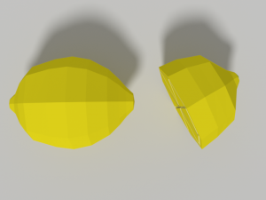 low poly cartoon lemon 3D Model