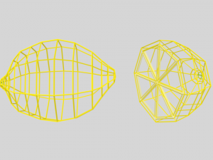 low poly cartoon lemon 3D Model