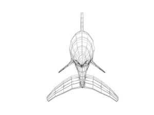 low poly cartoon dolphin 3D Model