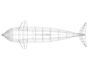 low poly cartoon dolphin 3D Model
