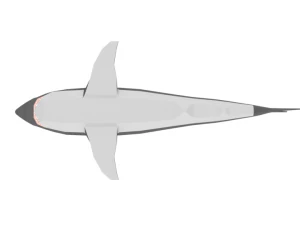 low poly cartoon shark 3D Model