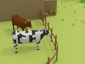 low poly cartoon farm barn scene 3Dモデル