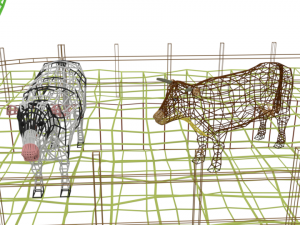 low poly cartoon farm barn scene 3Dモデル